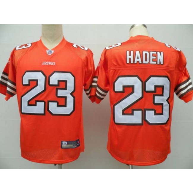 Browns #23 Joe Haden Orange Stitched NFL Jersey