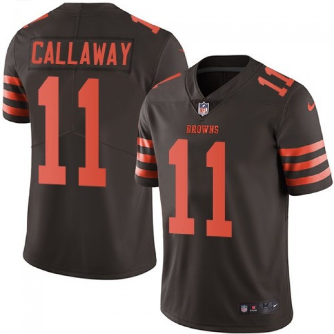 Nike Browns #11 Antonio Callaway Brown Men's Stitched NFL Limited Rush Jersey
