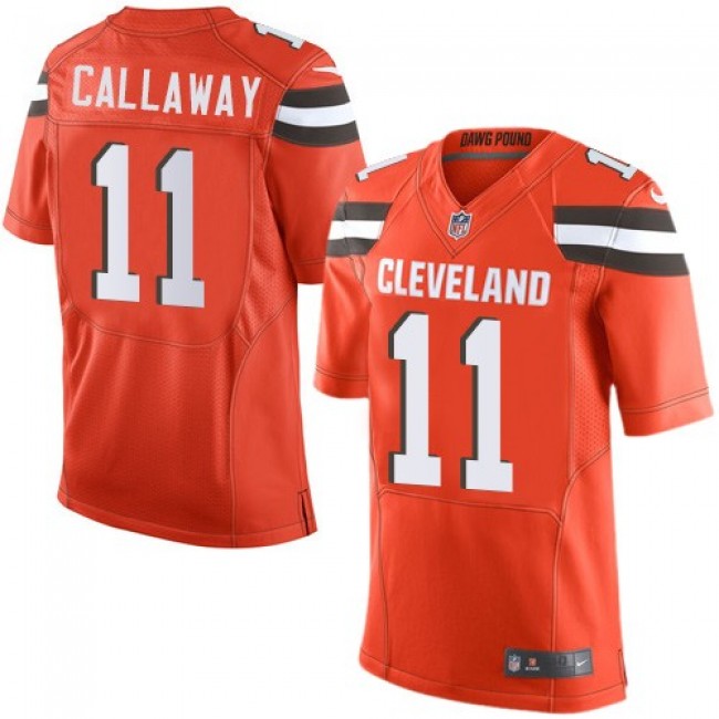 Nike Browns #11 Antonio Callaway Orange Alternate Men's Stitched NFL Elite Jersey