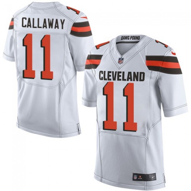 Nike Browns #11 Antonio Callaway White Men's Stitched NFL Elite Jersey