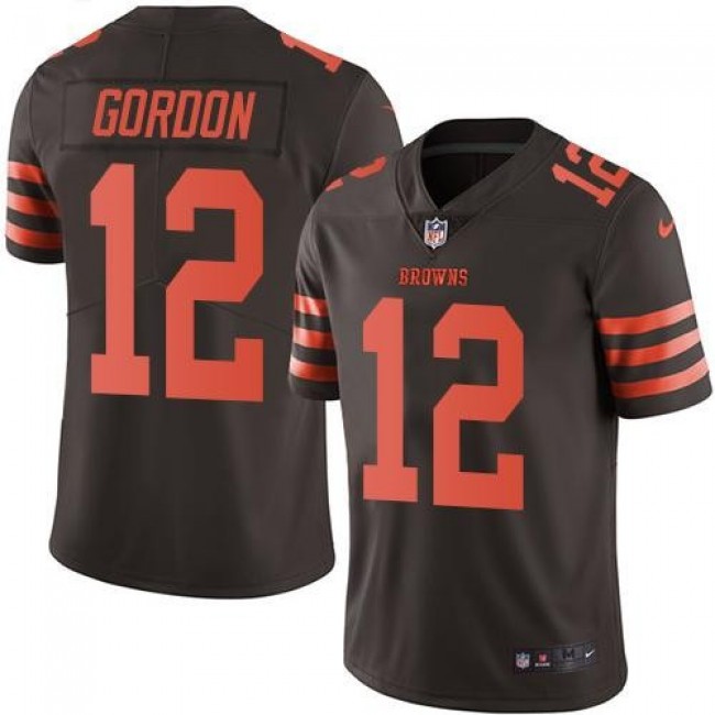 Cleveland Browns #12 Josh Gordon Brown Youth Stitched NFL Limited Rush Jersey
