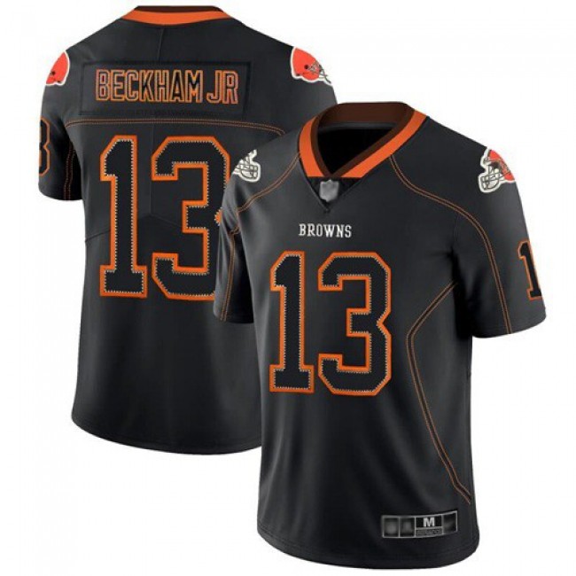 Nike Browns #13 Odell Beckham Jr Lights Out Black Men's Stitched NFL Limited Rush Jersey