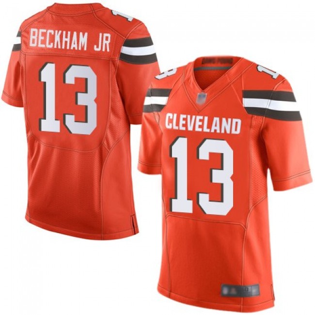 Nike Browns #13 Odell Beckham Jr Orange Alternate Men's Stitched NFL New Elite Jersey