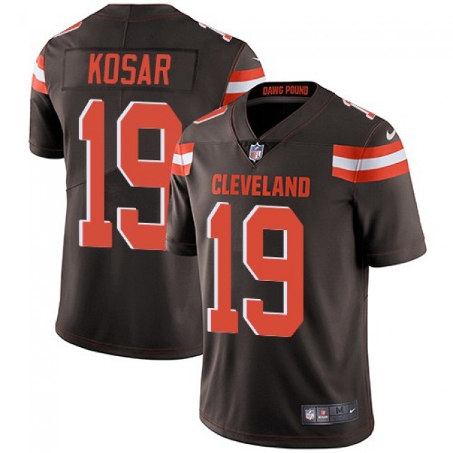Nike Browns #19 Bernie Kosar Brown Team Color Men's Stitched NFL Vapor Untouchable Limited Jersey