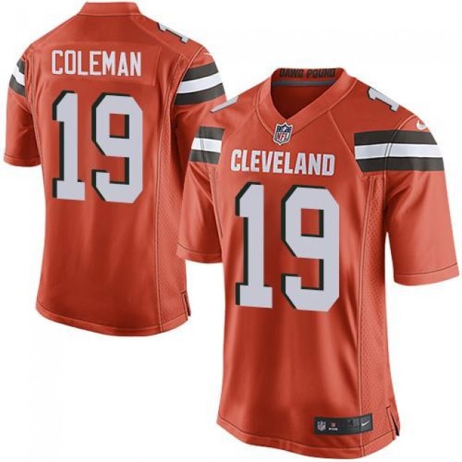 Cleveland Browns #19 Corey Coleman Orange Alternate Youth Stitched NFL New Elite Jersey