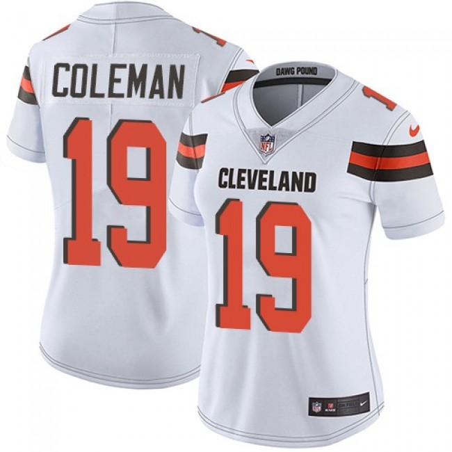 Women's Browns #19 Corey Coleman White Stitched NFL Vapor Untouchable Limited Jersey