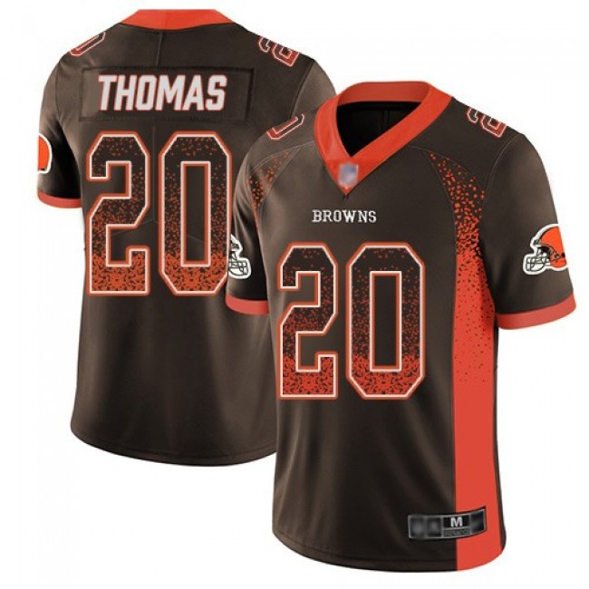 Nike Browns #20 Tavierre Thomas Jr Brown Team Color Men's Stitched NFL Limited Rush Drift Fashion Jersey