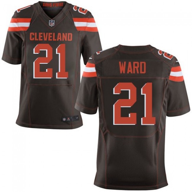 Nike Browns #21 Denzel Ward Brown Team Color Men's Stitched NFL Elite Jersey