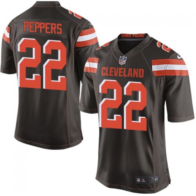 Cleveland Browns #22 Jabrill Peppers Brown Team Color Youth Stitched NFL New Elite Jersey