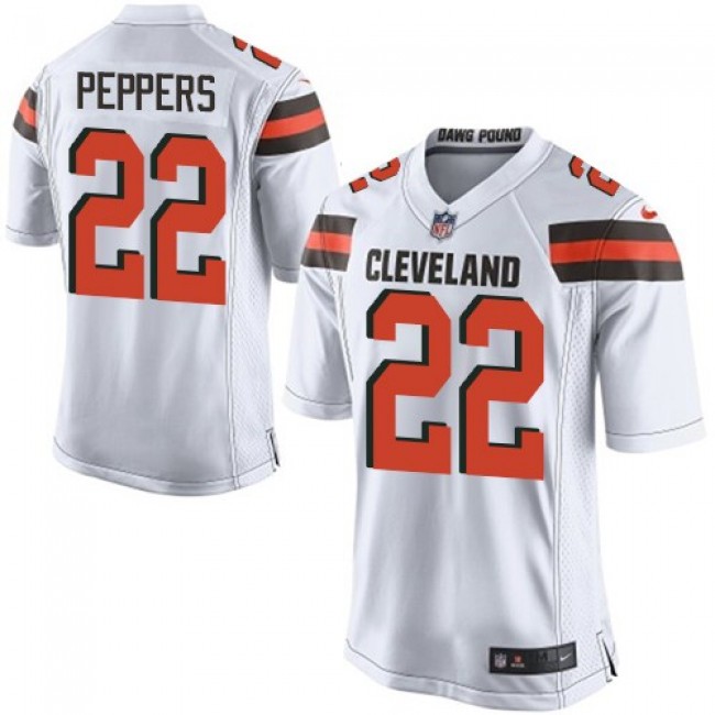 Cleveland Browns #22 Jabrill Peppers White Youth Stitched NFL New Elite Jersey