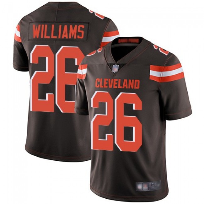 Nike Browns #26 Greedy Williams Brown Team Color Men's Stitched NFL Vapor Untouchable Limited Jersey
