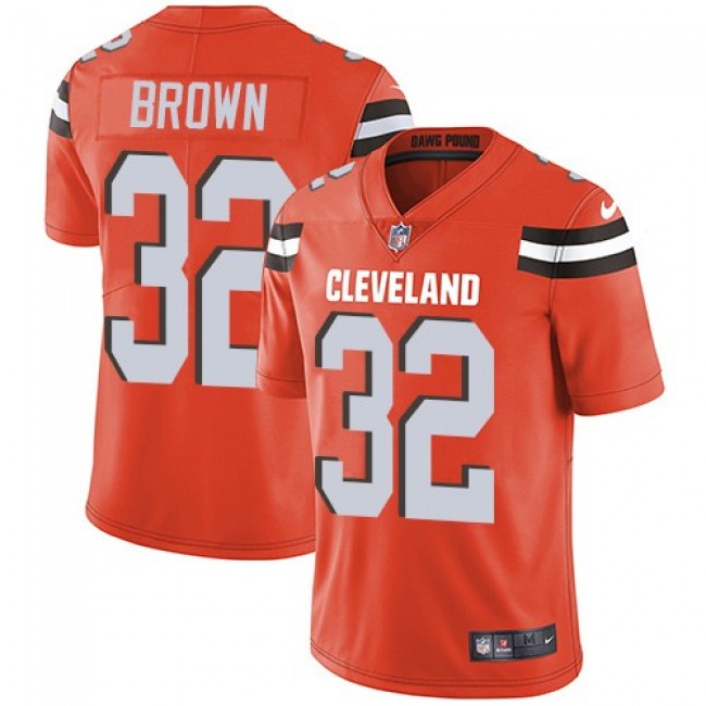 Cleveland Browns #32 Jim Brown Orange Alternate Youth Stitched NFL Vapor Untouchable Limited Jersey