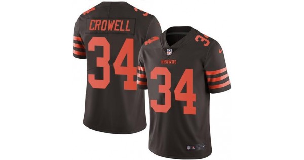 الكيوب NFL Jersey Blue Great Britain-Cleveland Browns #34 Isaiah Crowell ... الكيوب