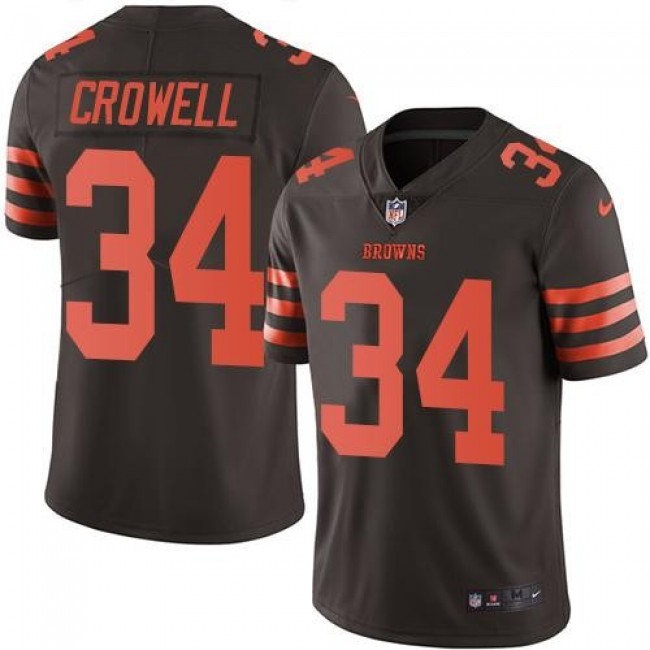 Cleveland Browns #34 Isaiah Crowell Brown Youth Stitched NFL Limited Rush Jersey