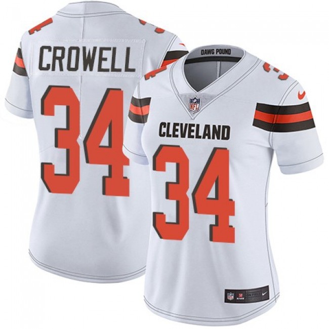حلويات ماكنتوش Best Sale NFL Jersey-Women's Browns #34 Isaiah Crowell White ... حلويات ماكنتوش