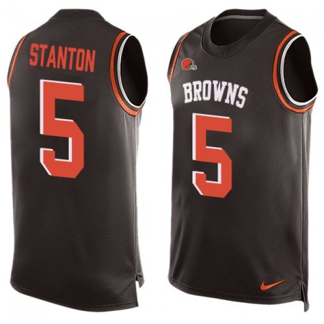 Nike Browns #5 Drew Stanton Brown Team Color Men's Stitched NFL Limited Tank Top Jersey