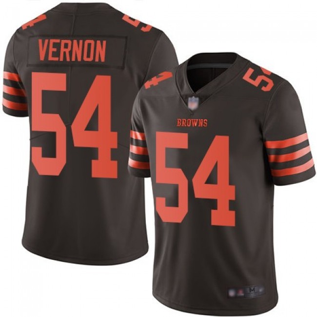 Nike Browns #54 Olivier Vernon Brown Men's Stitched NFL Limited Rush Jersey