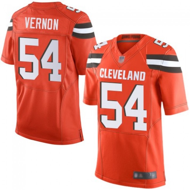 Nike Browns #54 Olivier Vernon Orange Alternate Men's Stitched NFL New Elite Jersey