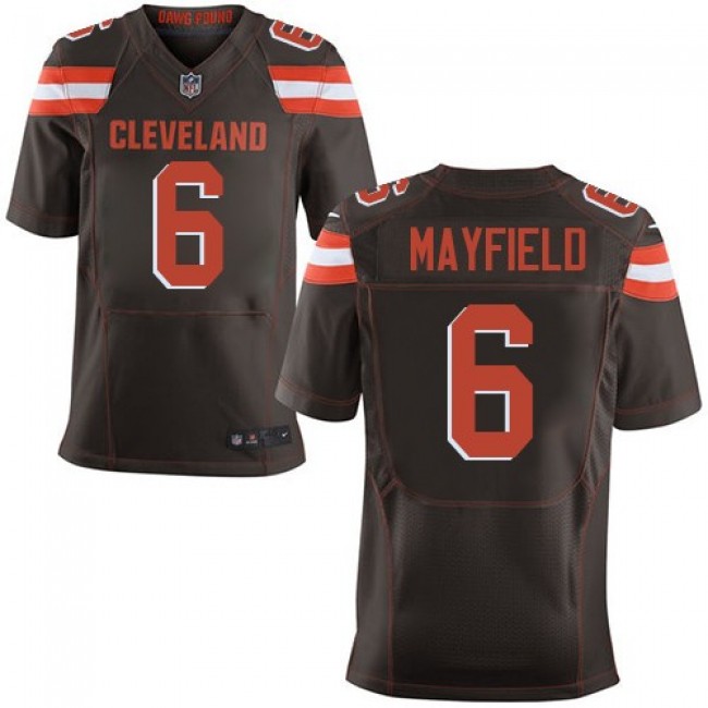 Nike Browns #6 Baker Mayfield Brown Team Color Men's Stitched NFL Elite Jersey