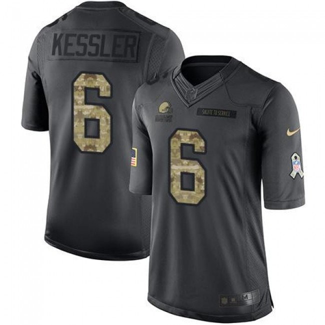 Cleveland Browns #6 Cody Kessler Black Youth Stitched NFL Limited 2016 Salute to Service Jersey