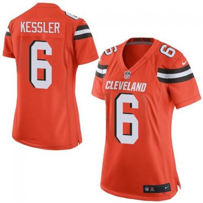 Women's Browns #6 Cody Kessler Orange Alternate Stitched NFL New Elite Jersey