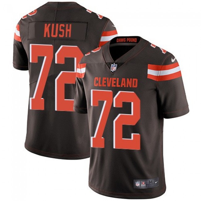 Nike Browns #72 Eric Kush Brown Team Color Men's Stitched NFL Vapor Untouchable Limited Jersey
