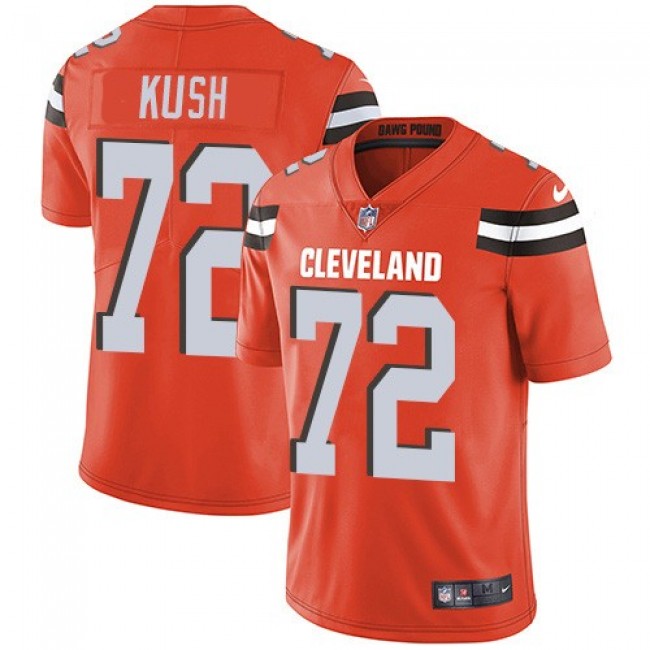 Nike Browns #72 Eric Kush Orange Alternate Men's Stitched NFL Vapor Untouchable Limited Jersey