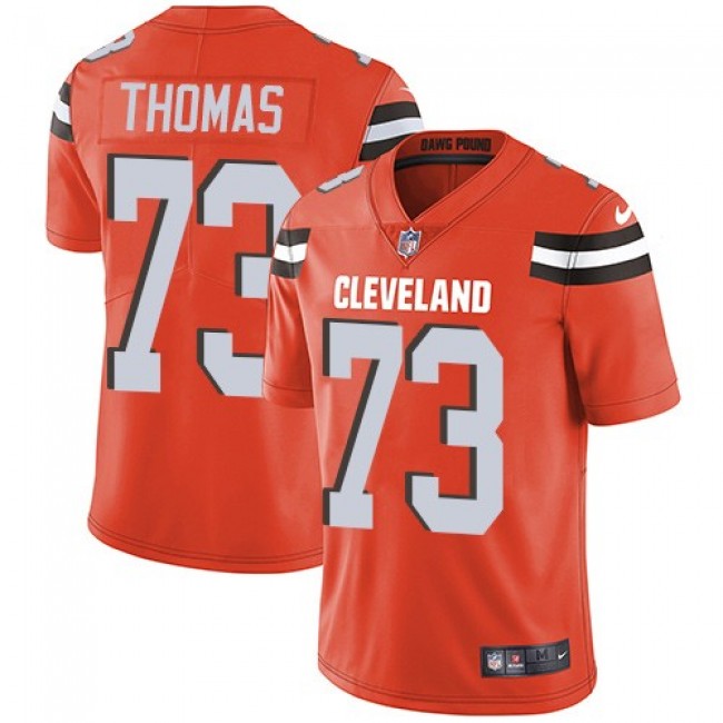 Cleveland Browns #73 Joe Thomas Orange Alternate Youth Stitched NFL Vapor Untouchable Limited Jersey