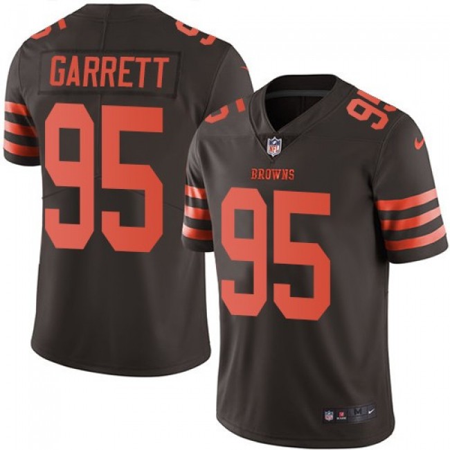 Cleveland Browns #95 Myles Garrett Brown Youth Stitched NFL Limited Rush Jersey