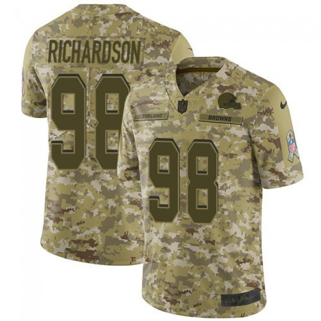 Nike Browns #98 Sheldon Richardson Camo Men's Stitched NFL Limited 2018 Salute To Service Jersey