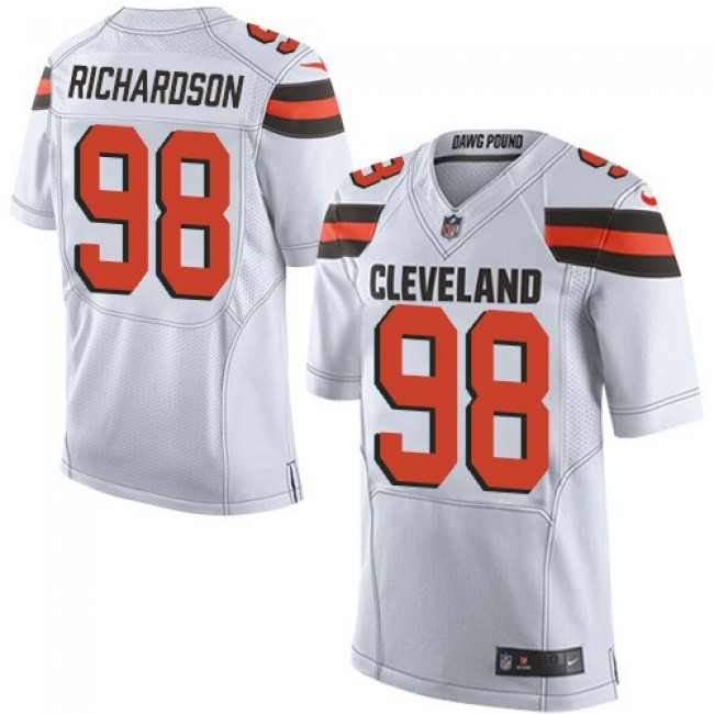 Nike Browns #98 Sheldon Richardson Jr White Men's Stitched NFL New Elite Jersey