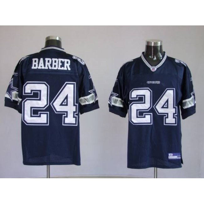 Cowboys #24 Marion Barber Blue Stitched NFL Jersey