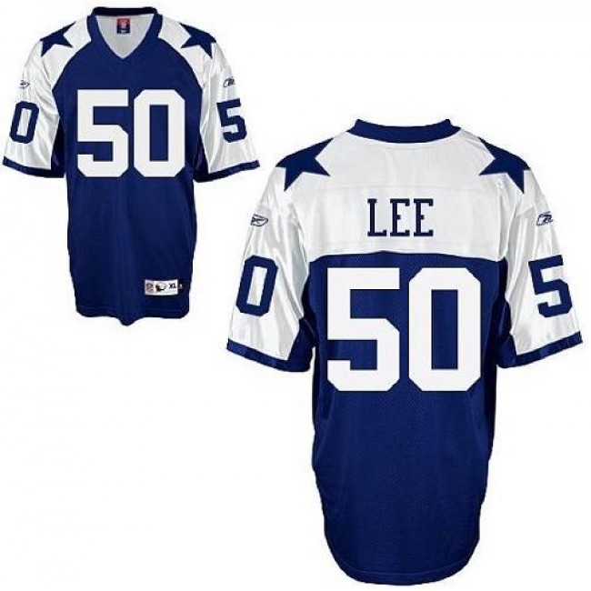 Cowboys #50 Sean Lee Blue Thanksgiving Stitched NFL Jersey