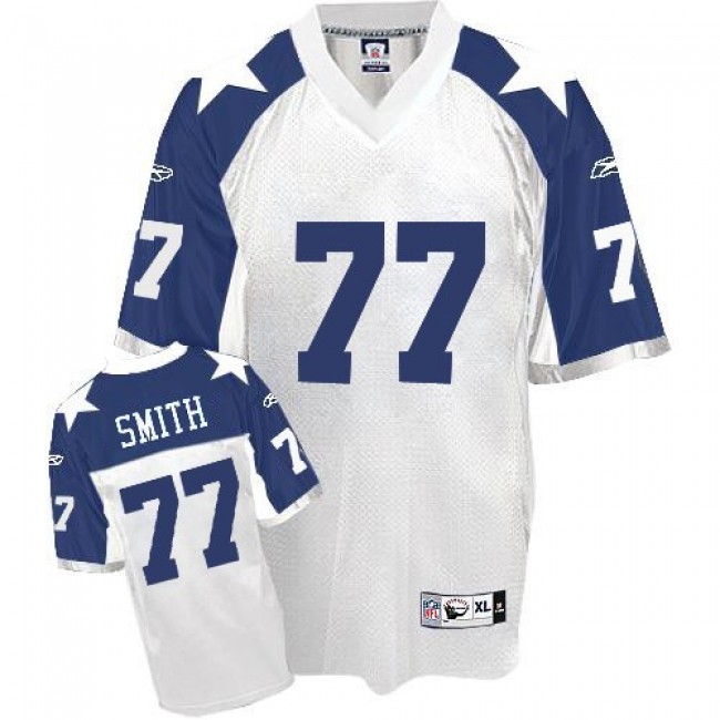 Cowboys #77 Tyron Smith White Thanksgiving Stitched Throwback NFL Jersey