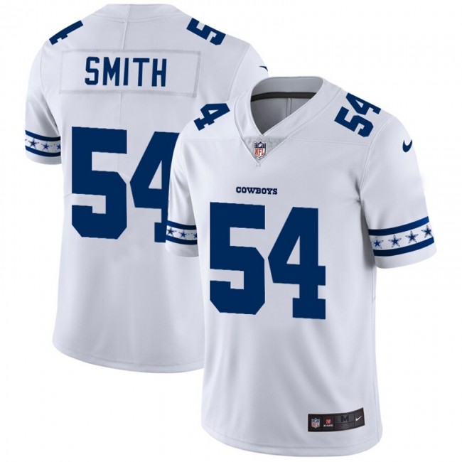 Dallas Cowboys #54 Jaylon Smith Nike White Team Logo Vapor Limited NFL Jersey