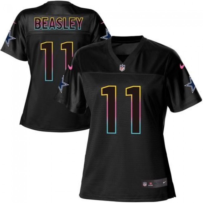 Women's Cowboys #11 Cole Beasley Black NFL Game Jersey
