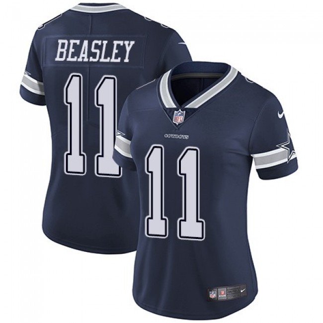 Women's Cowboys #11 Cole Beasley Navy Blue Team Color Stitched NFL Vapor Untouchable Limited Jersey