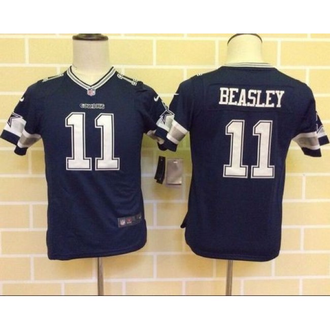 Dallas Cowboys #11 Cole Beasley Navy Blue Team Color Youth Stitched NFL Elite Jersey