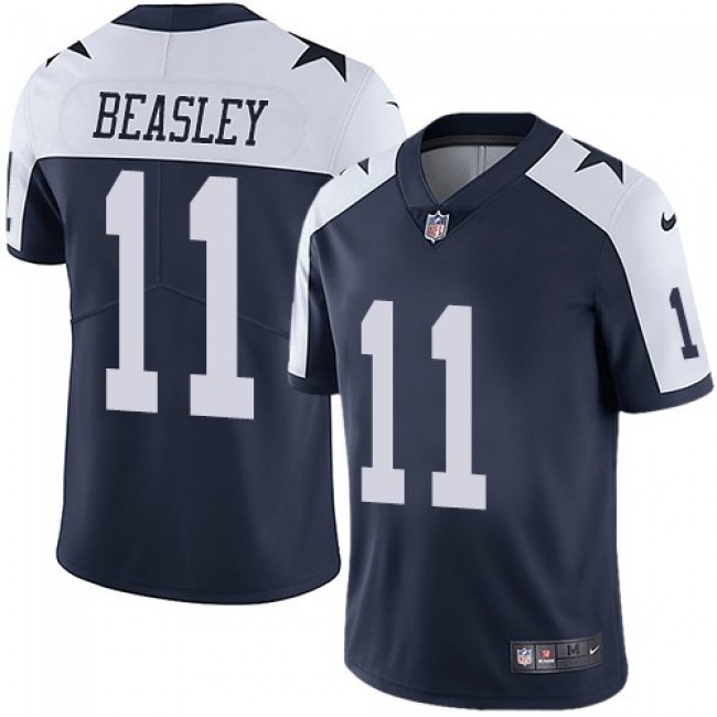 Dallas Cowboys #11 Cole Beasley Navy Blue Thanksgiving Youth Stitched NFL Vapor Untouchable Limited Throwback Jersey