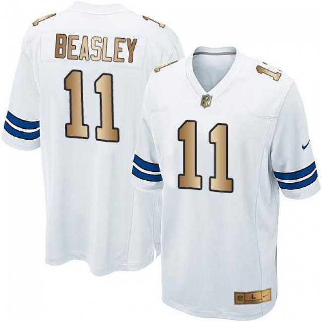 Dallas Cowboys #11 Cole Beasley White Youth Stitched NFL Elite Gold Jersey