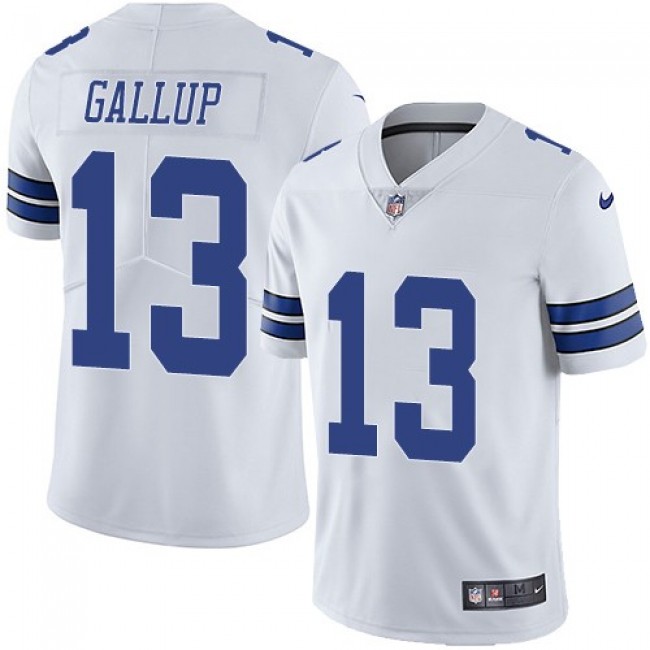 Nike Cowboys #13 Michael Gallup White Men's Stitched NFL Vapor Untouchable Limited Jersey