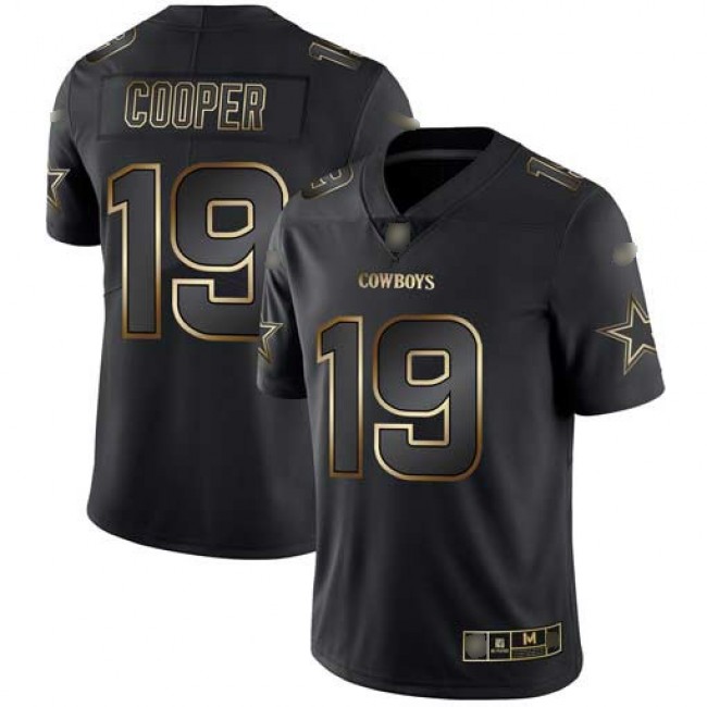 Nike Cowboys #19 Amari Cooper Black/Gold Men's Stitched NFL Vapor Untouchable Limited Jersey