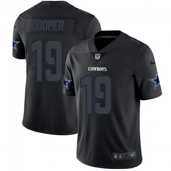 Nike Cowboys #19 Amari Cooper Black Men's Stitched NFL Limited Rush Impact Jersey
