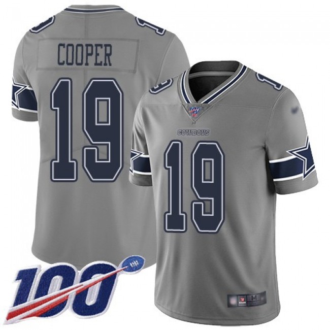 Nike Cowboys #19 Amari Cooper Gray Men's Stitched NFL Limited Inverted Legend 100th Season Jersey