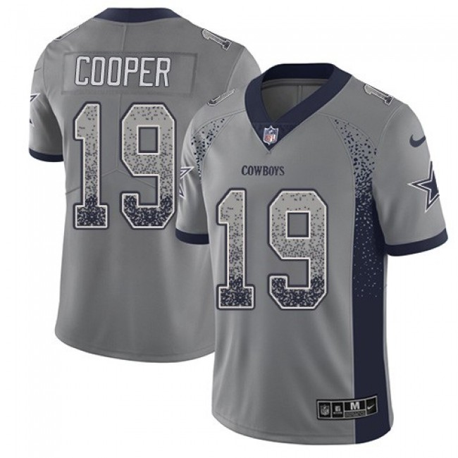 Nike Cowboys #19 Amari Cooper Gray Men's Stitched NFL Limited Rush Drift Fashion Jersey