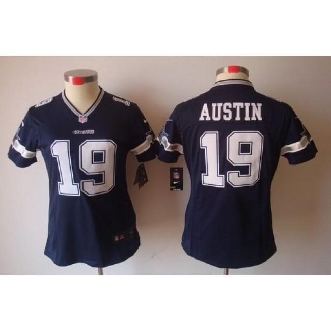 Women's Cowboys #19 Miles Austin Navy Blue Team Color Stitched NFL Limited Jersey