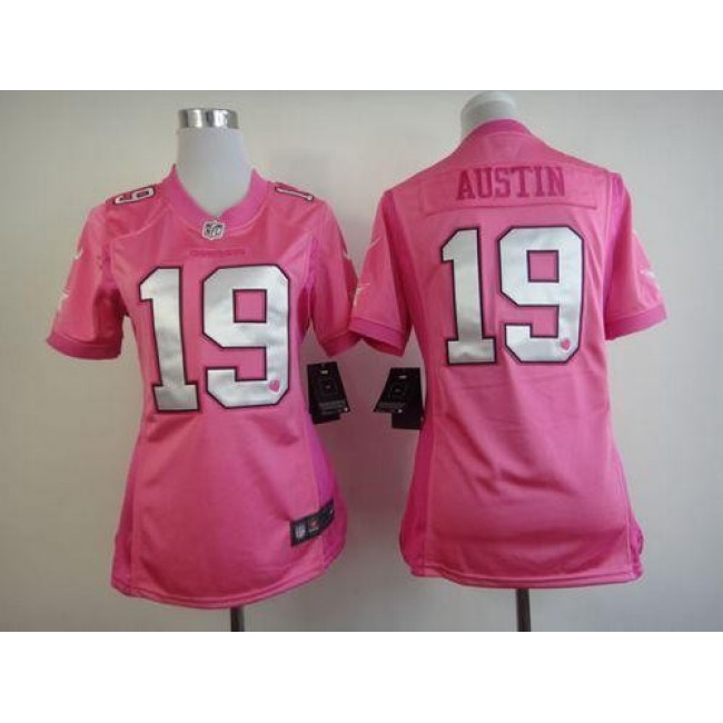 Women's Cowboys #19 Miles Austin Pink Be Luv'd Stitched NFL Elite Jersey