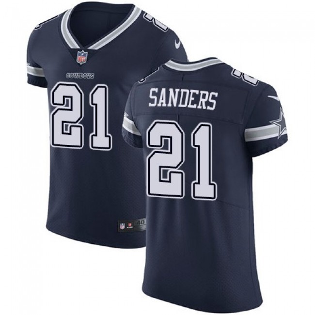 Nike Cowboys #21 Deion Sanders Navy Blue Team Color Men's Stitched NFL Vapor Untouchable Elite Jersey