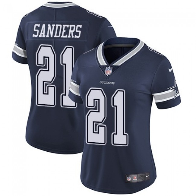 Women's Cowboys #21 Deion Sanders Navy Blue Team Color Stitched NFL Vapor Untouchable Limited Jersey