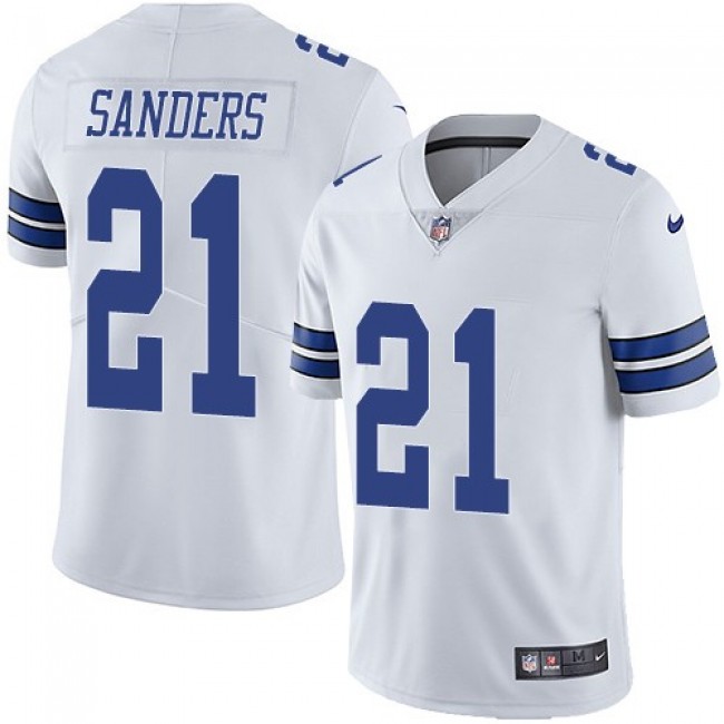 Nike Cowboys #21 Deion Sanders White Men's Stitched NFL Vapor Untouchable Limited Jersey
